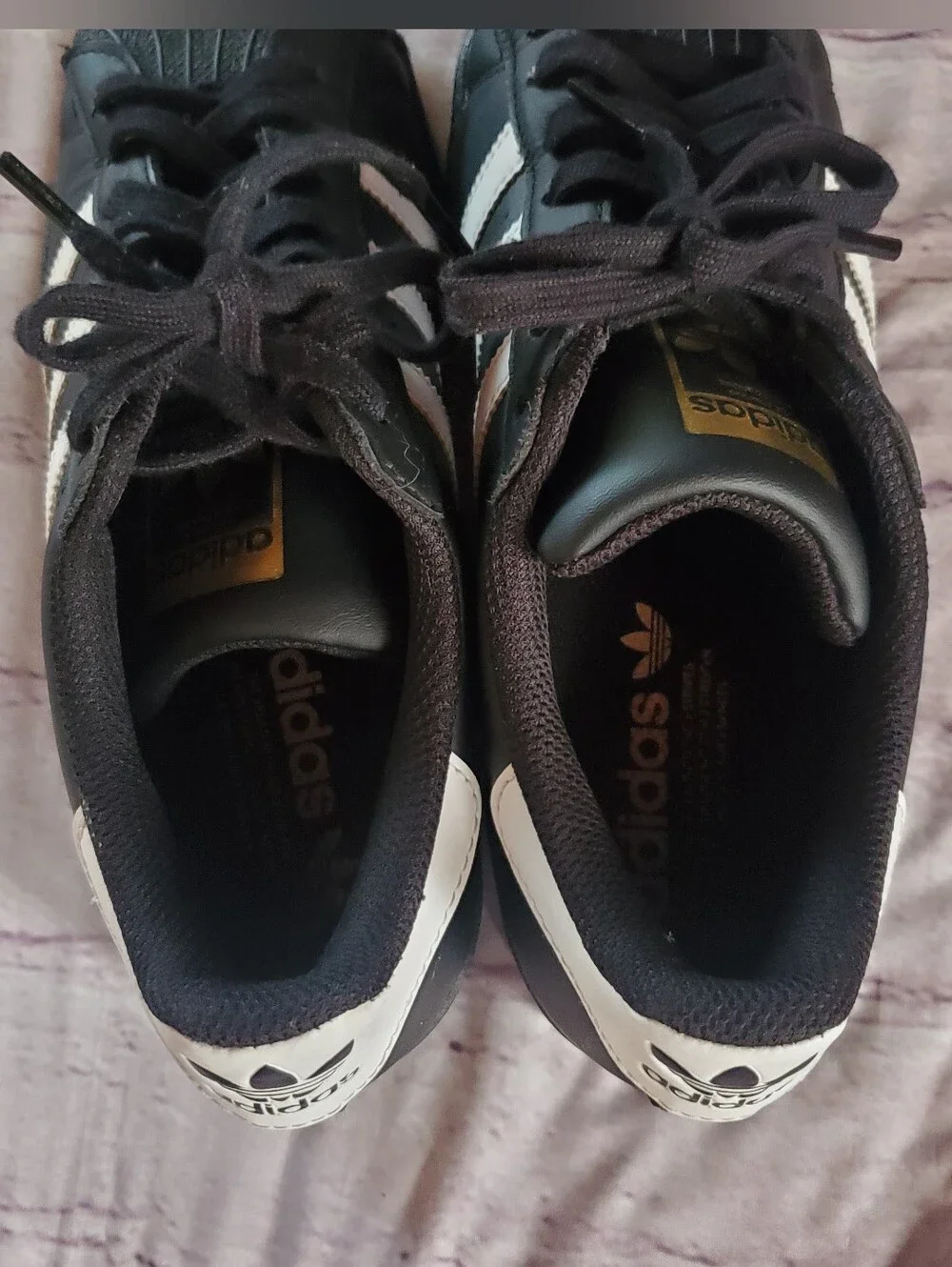 ADIDAS SUPERSTAR II BLACK/WHITE JI0079 SIZE 7 Lace-up Low Top Preppy School